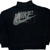 Swoosh Nike Spellout 1/4 Zip - Large Black Cotton Blend