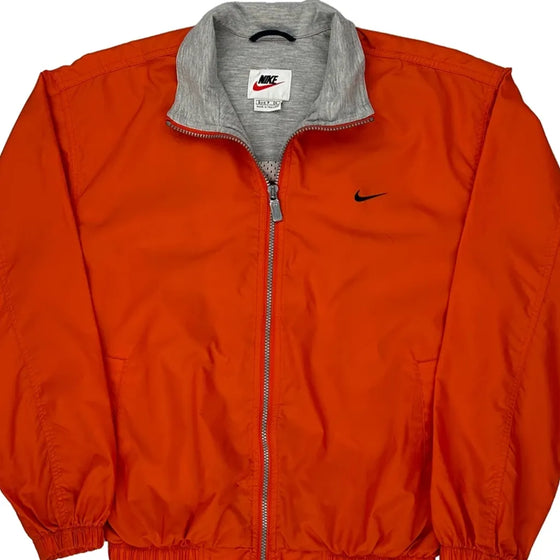 Nike Track Jacket - Small Orange Polyester