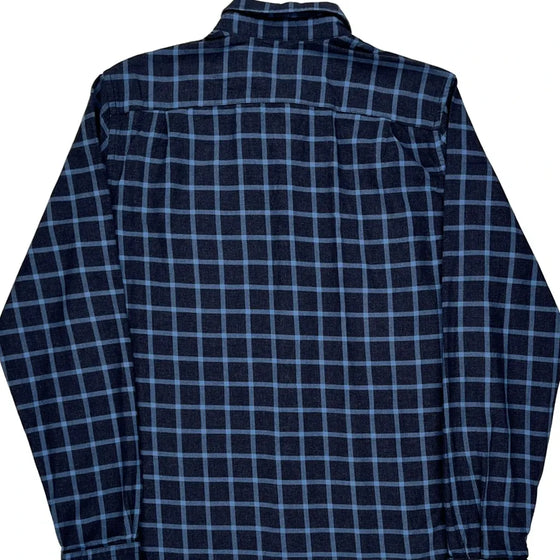 Slim Fit Lacoste Checked Shirt - XL Navy Cotton