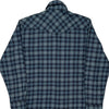 Wrangler Checked Flannel Shirt - Medium Blue Cotton