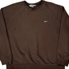 Nike Sweatshirt - XL Brown Cotton Blend