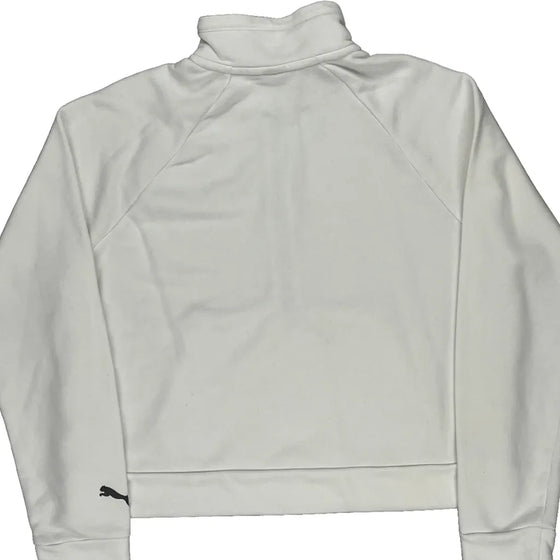 Puma 1/4 Zip - Large White Cotton Blend