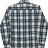 Wrangler Checked Shirt - Medium Blue Cotton