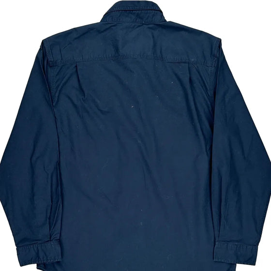 Secom Logo Carhartt Collared Shirt - Large Blue Cotton Blend