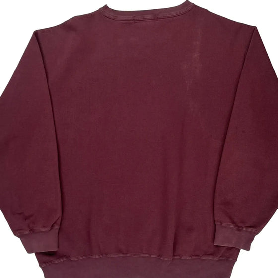 Ralph Lauren Sweatshirt - XL Burgundy Cotton Blend