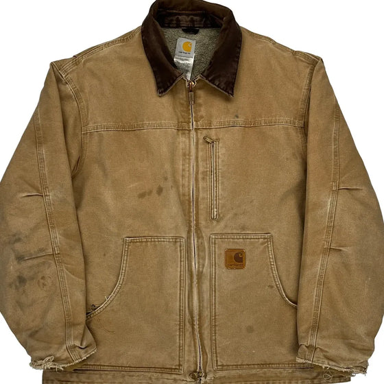 Carhartt Oversized Jacket - Large Brown Cotton