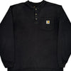 Carhartt Long Sleeve T-Shirt - Medium Black Cotton