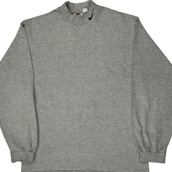 Made In Usa Nike Sweatshirt - Large Grey Cotton Blend