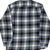 Wrangler Checked Overshirt - Large Navy Cotton Blend