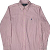 Ralph Lauren Striped Shirt - Medium Pink Cotton