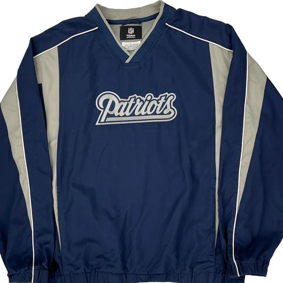 New England Patriots Nfl Football Windbreaker - Large Blue Polyester