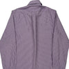 Slim Fit Ralph Lauren Checked Shirt - Small Purple Cotton