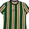 Striped Guess Striped T-Shirt - Medium Green Cotton