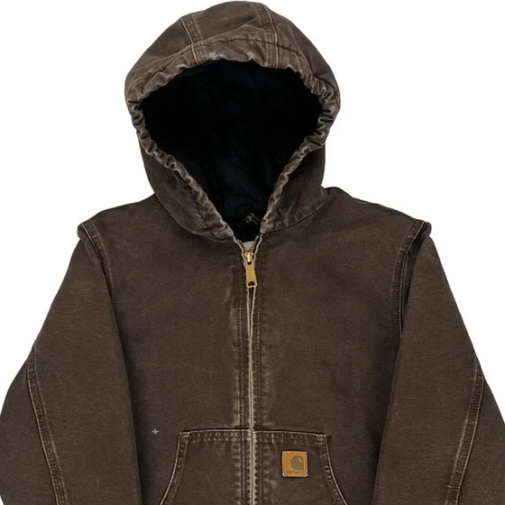 Age 10-12 Carhartt Jacket - Large Brown Cotton