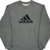 Adidas Logo Adidas Spellout Sweatshirt - Medium Grey Cotton Blend