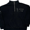 Swoosh Nike Spellout 1/4 Zip - Large Black Cotton Blend