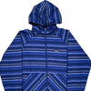 Patagonia Striped Jacket - Large Blue Polyester