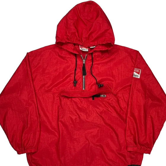 Packable In Pocket Marlboro Windbreaker - Large Red Nylon