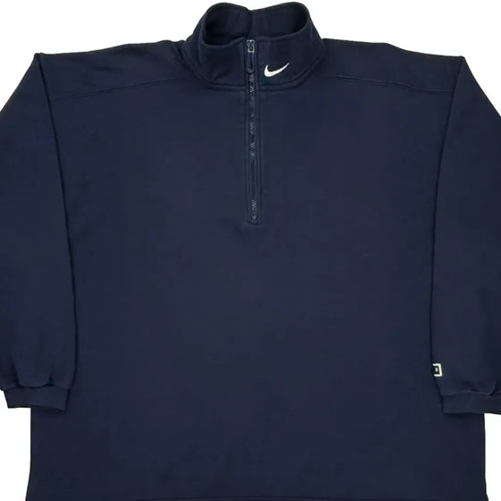 Nike 1/4 Zip - XL Navy Polyester