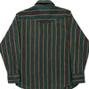 Western Style Wrangler Striped Shirt - Large Green Cotton