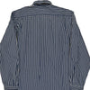 Lacoste Striped Shirt - Medium Black Cotton