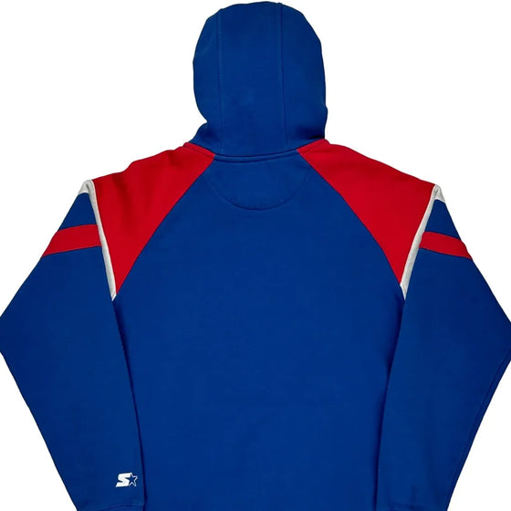 New England Patriots Starter Graphic Hoodie - Large Blue Cotton Blend