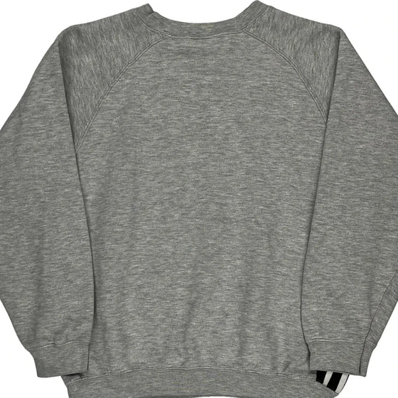 Adidas Logo Adidas Spellout Sweatshirt - XL Grey Cotton Blend