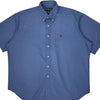 Blaire Ralph Lauren Fitted Short Sleeve Shirt - XL Blue Cotton