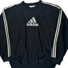 Adidas Logo Adidas Graphic Sweatshirt - Large Black Polyester