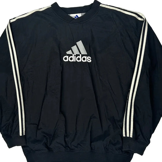 Adidas Logo Adidas Graphic Sweatshirt - Large Black Polyester