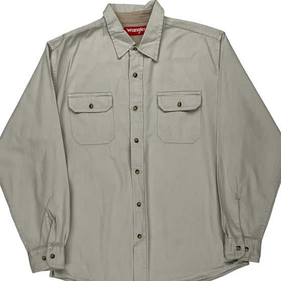 Wrangler Shirt - Large Beige Cotton