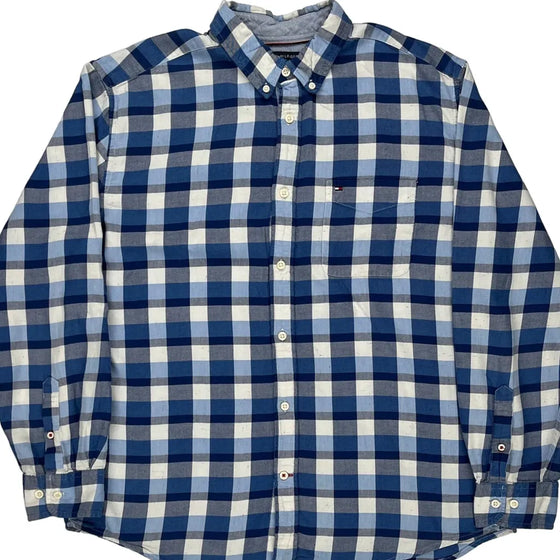 Tommy Hilfiger Checked Shirt - XL Blue Cotton