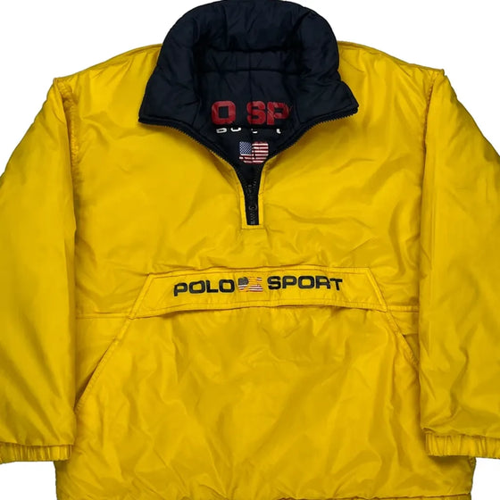 Rare 90S Original Polo Sport Jacket - Medium Yellow Polyester