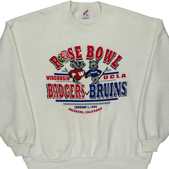 Rose Bowl Jerzees Graphic Sweatshirt - XL White Cotton Blend