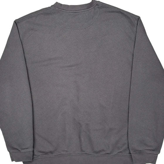 Nike Spellout Sweatshirt - XL Grey Cotton Blend