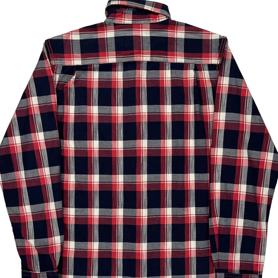 Wrangler Checked Shirt - Medium Red Cotton Blend