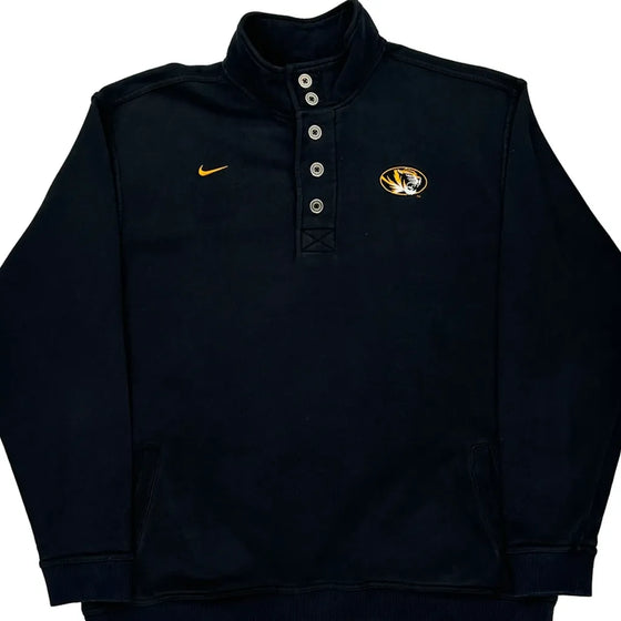 Mizzou Nike 1/4 Zip - XL Black Cotton Blend