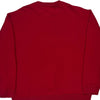 Chaps Ralph Lauren Spellout Sweatshirt - Large Red Cotton Blend