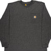 Carhartt Long Sleeve T-Shirt - XL Grey Cotton