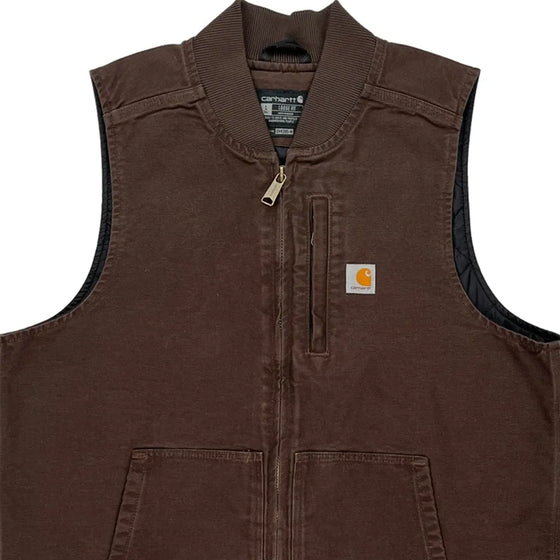 Carhartt Tall Gilet - Large Brown Cotton Blend