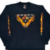 Made In Usa Cape Cod Massachusetts Harley Davidson Graphic Long Sleeve T-Shirt - XL Navy Cotton