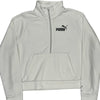 Puma 1/4 Zip - Large White Cotton Blend