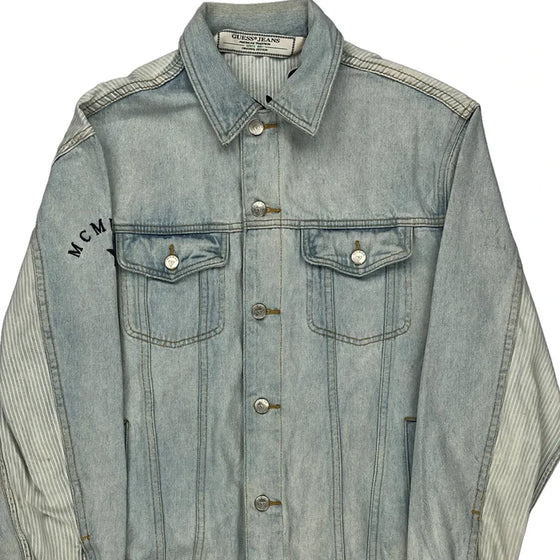 Los Angeles Guess Cropped Denim Jacket - No Size Light Wash Cotton