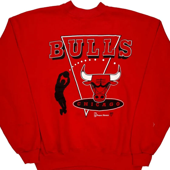 Chicago Bulls Made In Usa Hanes Graphic Sweatshirt - 2XL Red Cotton Blend