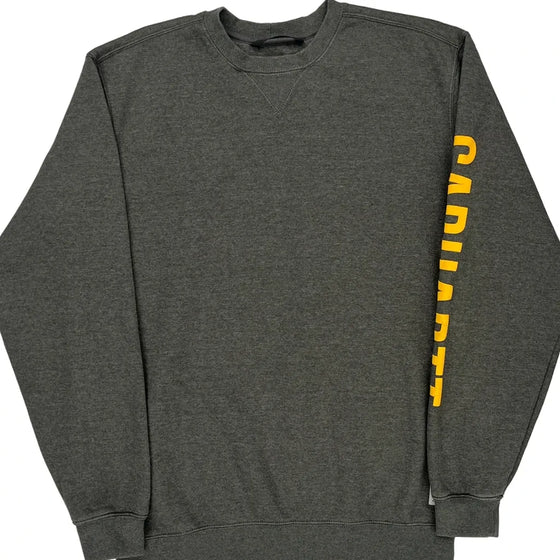 Loose Fit Carhartt Sweatshirt - Medium Grey Cotton Blend