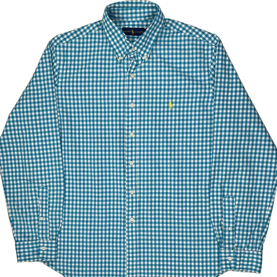 Ralph Lauren Checked Shirt - XL Blue Cotton