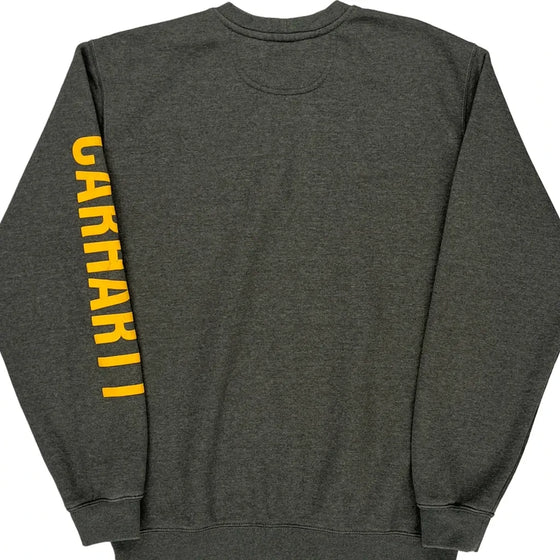 Loose Fit Carhartt Sweatshirt - Medium Grey Cotton Blend