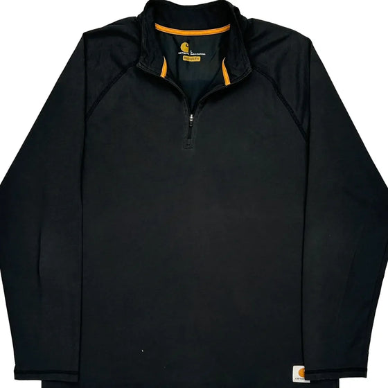 Carhartt 1/4 Zip - Large Black Cotton Blend