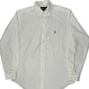 Yarmouth Ralph Lauren Collared Shirt - Medium White Cotton