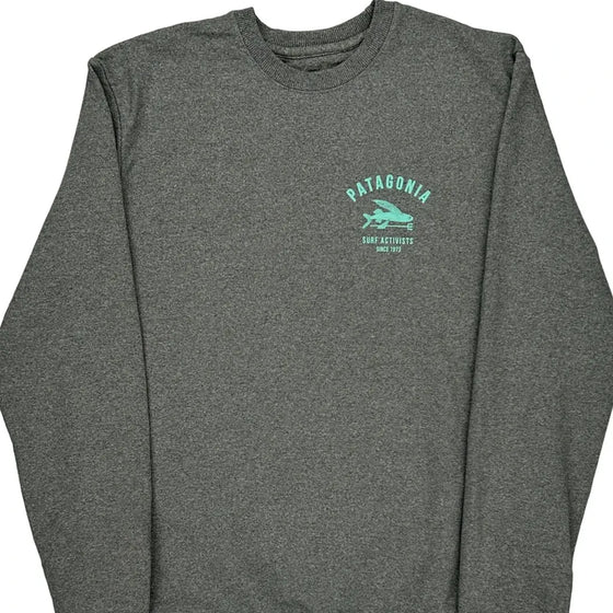 Surf Activists Patagonia Sweatshirt - Small Grey Cotton Blend